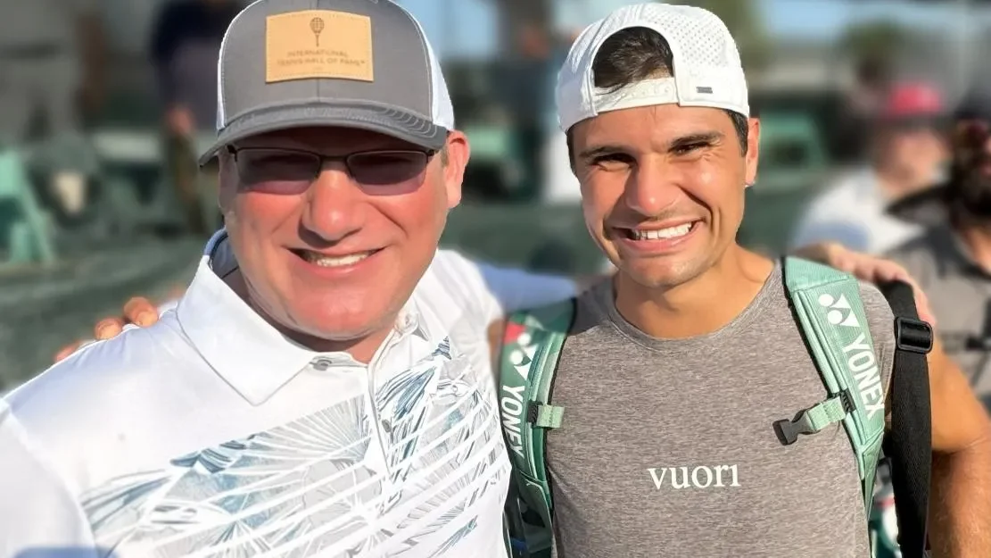 Nick H with American Tennis Star Marcos Giron