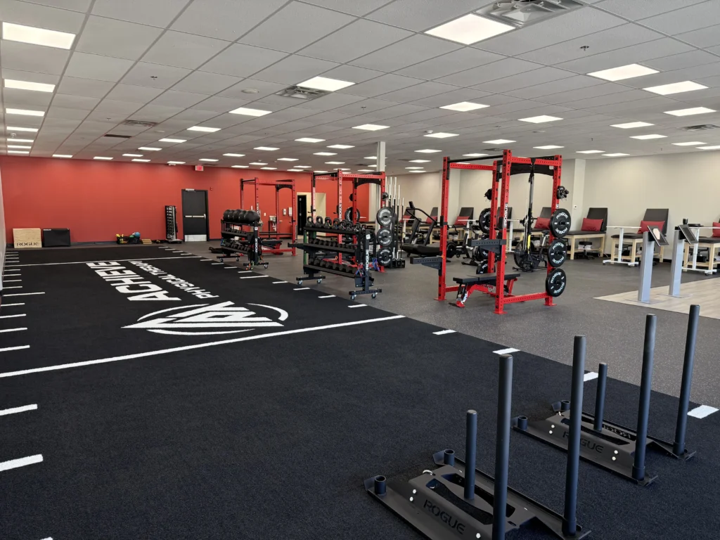 exercise equipment inside the newly relocated Achieve PT clinic in Sudbury